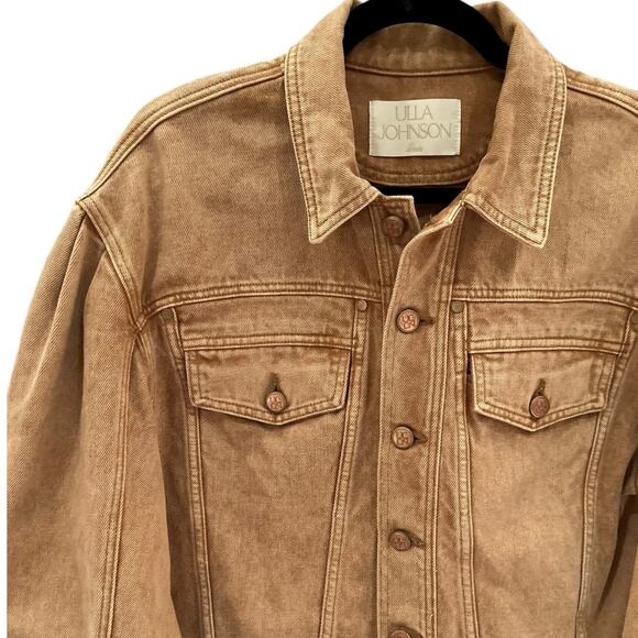 Ulla Johnson Cosette Jacket Stone Wash Denim Puff Sleeve Size Large Rare Runway - Picture 6 of 13